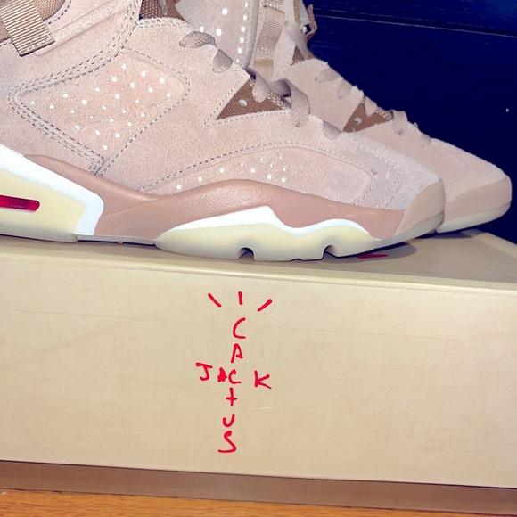 Jordan 6 Retro Travis Scott Cactus Jack British Khaki / STYLE: DH0690-200 - Picture 3 of 10